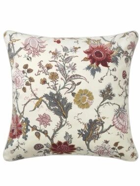 IKEA NASSELKLOCKA Velvet Floral Pillow Cover 20x20 Botanical Cottagecore